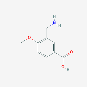 molecular formula C9H11NO3 B13253564 3-(Aminomethyl)-4-methoxybenzoic acid 