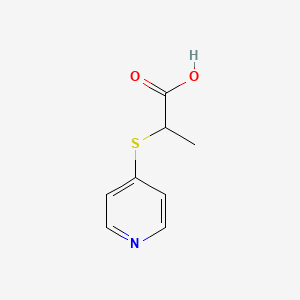 molecular formula C8H9NO2S B1325359 2-(Pyridin-4-ylsulfanyl)propanoic acid 