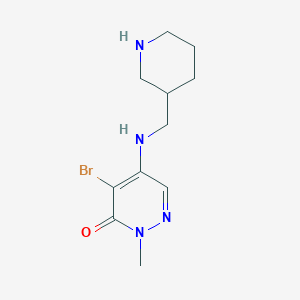 4-Bromo-2-methyl-5-{[(piperidin-3-yl)methyl]amino}-2,3-dihydropyridazin-3-one