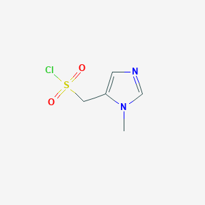 molecular formula C5H7ClN2O2S B13253618 (1-methyl-1H-imidazol-5-yl)methanesulfonyl chloride 