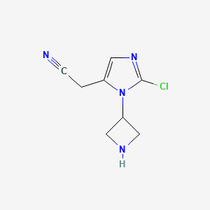 2-[1-(Azetidin-3-yl)-2-chloro-1H-imidazol-5-yl]acetonitrile