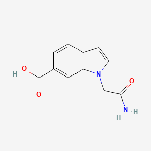 molecular formula C11H10N2O3 B1325367 1-Carbamoylmethyl-6-indolecarboxylic acid CAS No. 885266-80-8