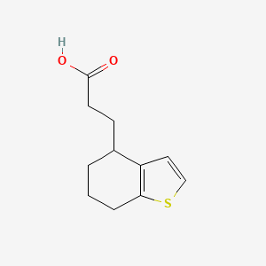 molecular formula C11H14O2S B13253676 3-(4,5,6,7-Tetrahydro-1-benzothiophen-4-yl)propanoic acid 