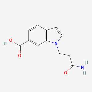 molecular formula C12H12N2O3 B1325368 1-(2-Carbamoylethyl)-6-indolecarboxylic acid CAS No. 885266-81-9