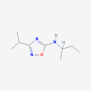 molecular formula C9H17N3O B13253704 N-(Butan-2-YL)-3-(propan-2-YL)-1,2,4-oxadiazol-5-amine 