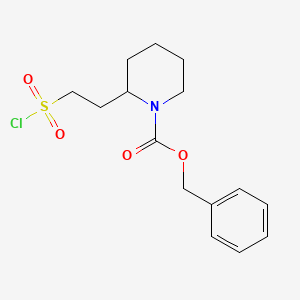 Benzyl 2-[2-(chlorosulfonyl)ethyl]piperidine-1-carboxylate