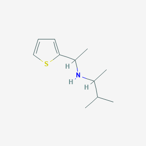 molecular formula C11H19NS B13253740 (3-Methylbutan-2-yl)[1-(thiophen-2-yl)ethyl]amine 