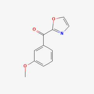 molecular formula C11H9NO3 B1325375 2-(3-甲氧基苯甲酰)噁唑 CAS No. 898759-47-2