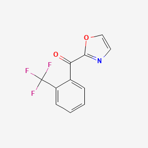molecular formula C11H6F3NO2 B1325378 2-(2-三氟甲基苯甲酰)噁唑 CAS No. 898759-62-1