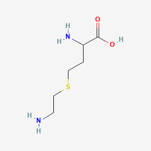 molecular formula C6H14N2O2S B13253781 2-Amino-4-[(2-aminoethyl)sulfanyl]butanoic acid 