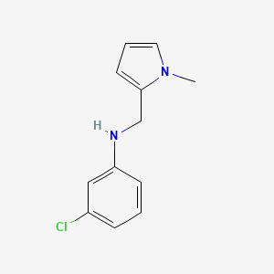 molecular formula C12H13ClN2 B13253795 3-Chloro-N-[(1-methyl-1H-pyrrol-2-yl)methyl]aniline 