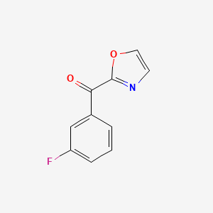 molecular formula C10H6FNO2 B1325380 2-(3-Fluorobenzoyl)oxazole CAS No. 898759-69-8