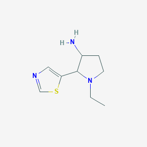 1-Ethyl-2-(1,3-thiazol-5-yl)pyrrolidin-3-amine