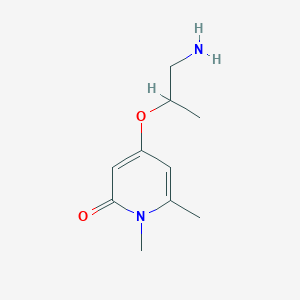 molecular formula C10H16N2O2 B13253814 4-[(1-Aminopropan-2-yl)oxy]-1,6-dimethyl-1,2-dihydropyridin-2-one 