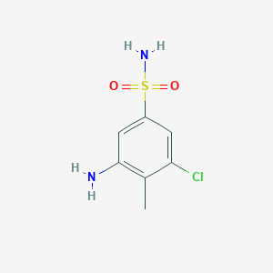 3-Amino-5-chloro-4-methylbenzene-1-sulfonamide