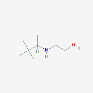 molecular formula C8H19NO B13253835 2-[(3,3-Dimethylbutan-2-yl)amino]ethan-1-ol 