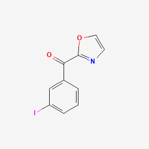 molecular formula C10H6INO2 B1325385 2-(3-碘苯甲酰)恶唑 CAS No. 898759-85-8
