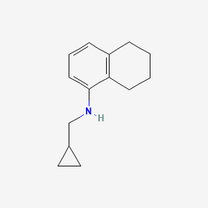 molecular formula C14H19N B13253861 N-(cyclopropylmethyl)-5,6,7,8-tetrahydronaphthalen-1-amine 