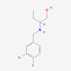 2-{[(3-Bromo-4-fluorophenyl)methyl]amino}butan-1-ol