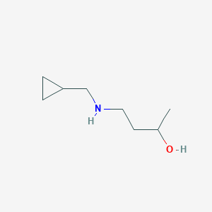 molecular formula C8H17NO B13253889 4-[(Cyclopropylmethyl)amino]butan-2-ol 