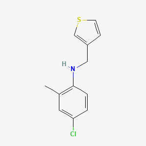 4-chloro-2-methyl-N-(thiophen-3-ylmethyl)aniline