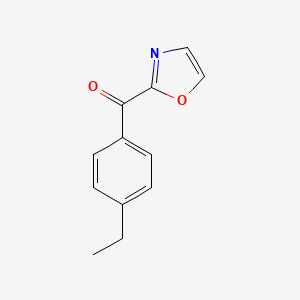 molecular formula C12H11NO2 B1325393 2-(4-乙基苯甲酰)恶唑 CAS No. 898760-05-9