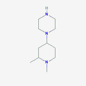 molecular formula C11H23N3 B13253934 1-(1,2-Dimethylpiperidin-4-yl)piperazine 