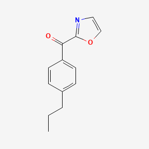 molecular formula C13H13NO2 B1325394 2-(4-丙基苯甲酰)噁唑 CAS No. 898760-07-1