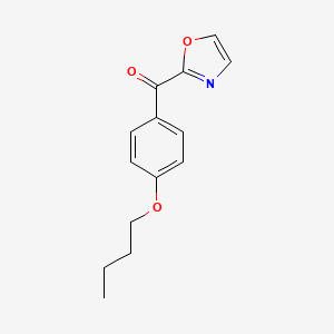 molecular formula C14H15NO3 B1325400 2-(4-Butoxybenzoyl)oxazole CAS No. 898760-23-1
