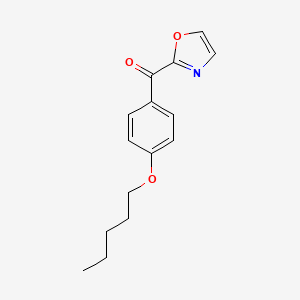 molecular formula C15H17NO3 B1325401 2-(4-戊氧基苯甲酰)噁唑 CAS No. 898760-26-4