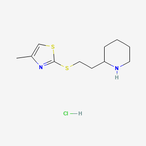 2-{2-[(4-Methyl-1,3-thiazol-2-yl)sulfanyl]ethyl}piperidine hydrochloride