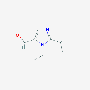 molecular formula C9H14N2O B13254028 1-Ethyl-2-(propan-2-yl)-1H-imidazole-5-carbaldehyde 