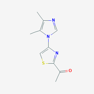 1-[4-(4,5-Dimethyl-1H-imidazol-1-yl)-1,3-thiazol-2-yl]ethan-1-one