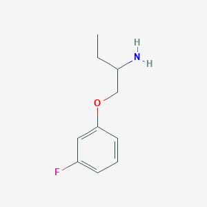 molecular formula C10H14FNO B13254068 1-(3-Fluorophenoxy)butan-2-amine 