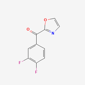 molecular formula C10H5F2NO2 B1325407 2-(3,4-二氟苯甲酰)噁唑 CAS No. 898760-47-9