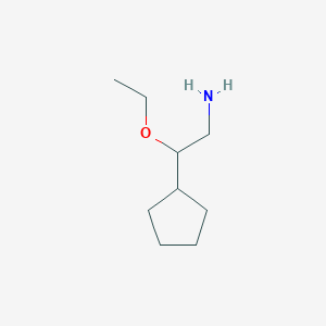 molecular formula C9H19NO B13254104 2-Cyclopentyl-2-ethoxyethan-1-amine 