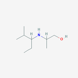 molecular formula C9H21NO B13254114 2-[(2-Methylpentan-3-yl)amino]propan-1-ol 