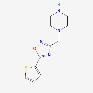 1-{[5-(Thiophen-2-yl)-1,2,4-oxadiazol-3-yl]methyl}piperazine