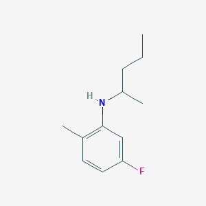 molecular formula C12H18FN B13254159 5-fluoro-2-methyl-N-(pentan-2-yl)aniline 