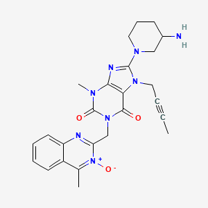 2-{[8-(3-aminopiperidin-1-yl)-7-(but-2-yn-1-yl)-3-methyl-2,6-dioxo-2,3,6,7-tetrahydro-1H-purin-1-yl]methyl}-4-methylquinazolin-3-ium-3-olate