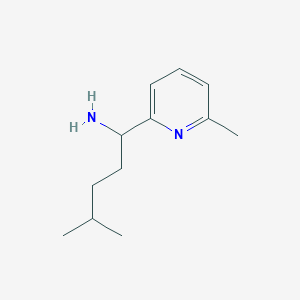 4-Methyl-1-(6-methylpyridin-2-yl)pentan-1-amine