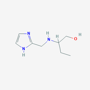 molecular formula C8H15N3O B13254198 2-[(1H-Imidazol-2-ylmethyl)amino]butan-1-ol 