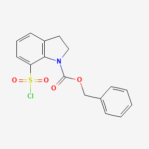 Benzyl 7-(chlorosulfonyl)-2,3-dihydro-1H-indole-1-carboxylate