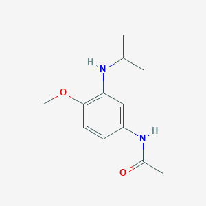 molecular formula C12H18N2O2 B13254233 N-{4-methoxy-3-[(propan-2-yl)amino]phenyl}acetamide 