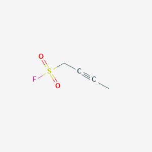 molecular formula C4H5FO2S B13254252 But-2-yne-1-sulfonyl fluoride 