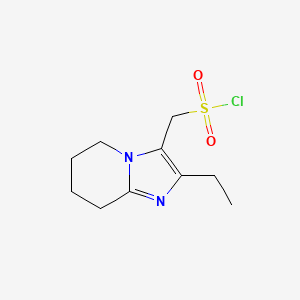 {2-ethyl-5H,6H,7H,8H-imidazo[1,2-a]pyridin-3-yl}methanesulfonyl chloride