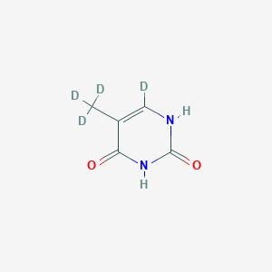 molecular formula C5H2D4N2O2 B132543 胸腺嘧啶-d4（甲基-d3、6-d1） CAS No. 156054-85-2
