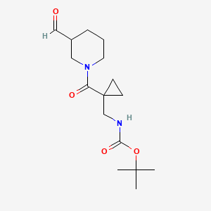 tert-Butyl N-{[1-(3-formylpiperidine-1-carbonyl)cyclopropyl]methyl}carbamate