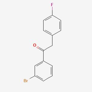 B1325432 3'-Bromo-2-(4-fluorophenyl)acetophenone CAS No. 898784-71-9