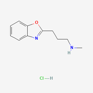 molecular formula C11H15ClN2O B13254326 [3-(1,3-Benzoxazol-2-yl)propyl](methyl)amine hydrochloride 